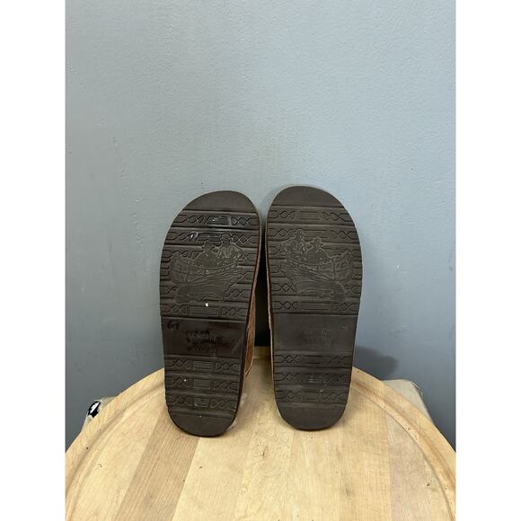 Staheekum Alpine Slipper Mens Size 11 Sherpa Lined Wheat Tan Pig Suede - Picture 4 of 9